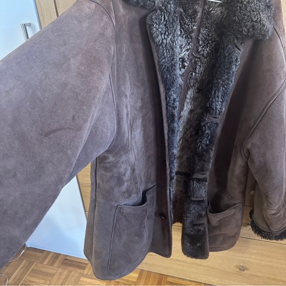 Owen Barry Men’s Brown Shearling Coat Made in Great Britain - Picture 14 of 16